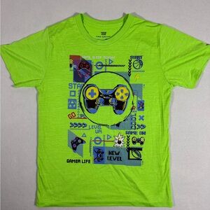 Tek Gear Boys’ Neon Green Gamer Graphic Performance Tee Size Youth Large